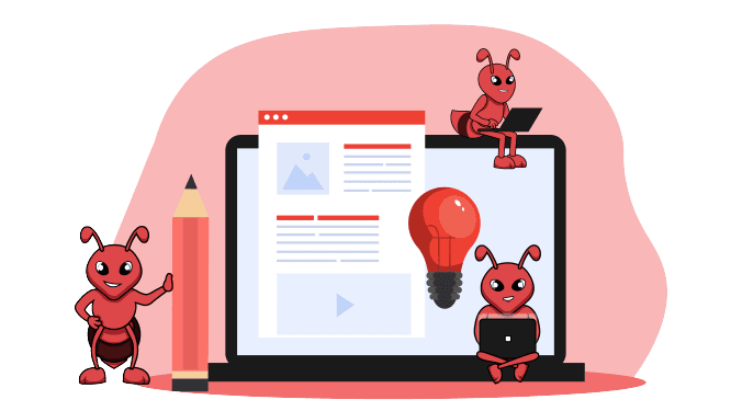 An illustration showing the AI writer generating content on a digital interface.