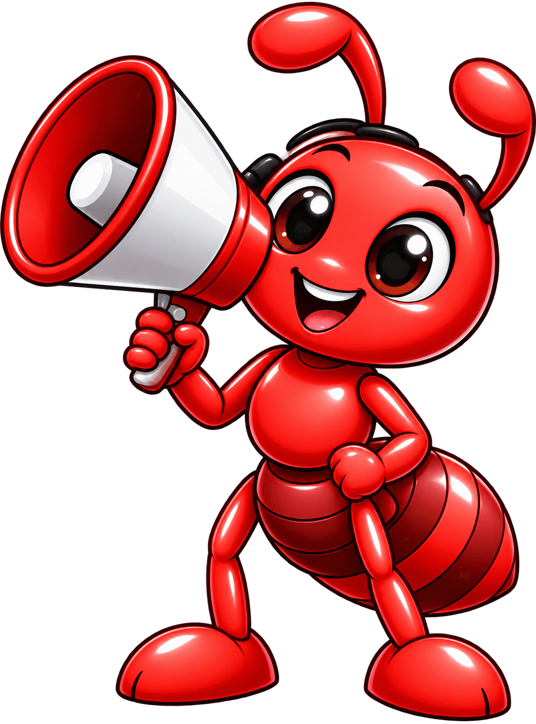 Megaphone ant mascot