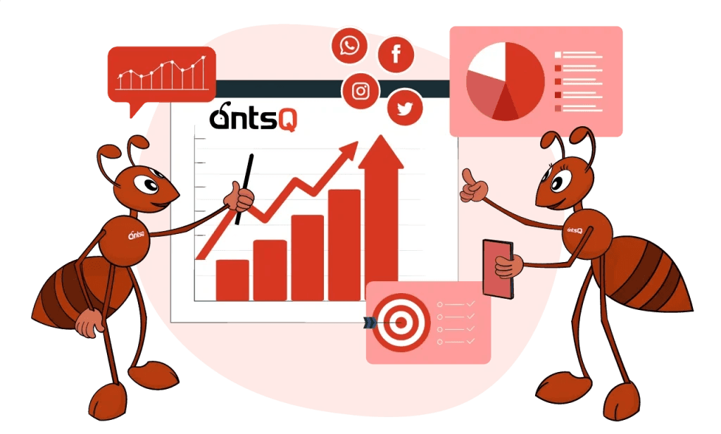 Illustration of digital marketing services in action